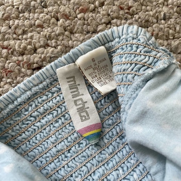 SALE Mimi Chica Button Down Crop corset Tank - Picture 5 of 6